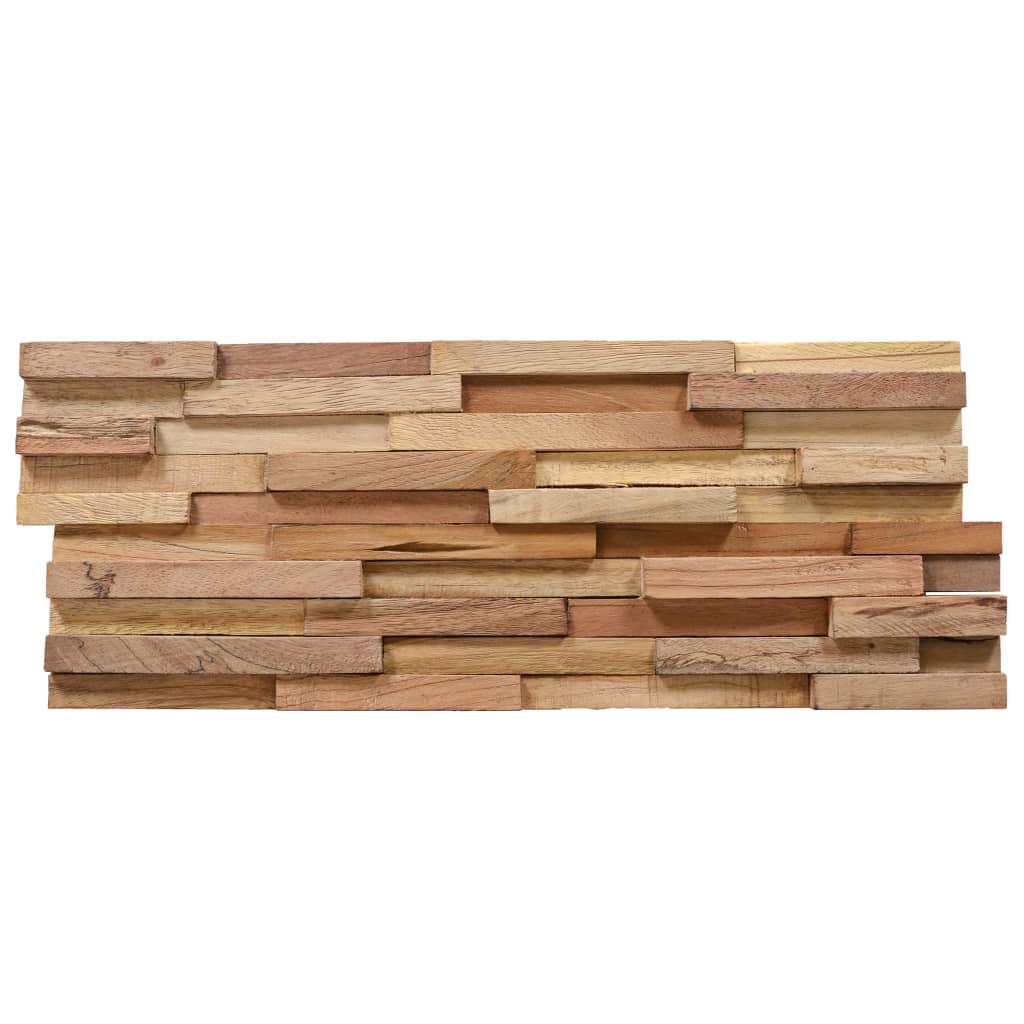 Panneaux de revêtement mural 3D 10 pcs 1,08 m² Bois de teck CFW25094 - 4