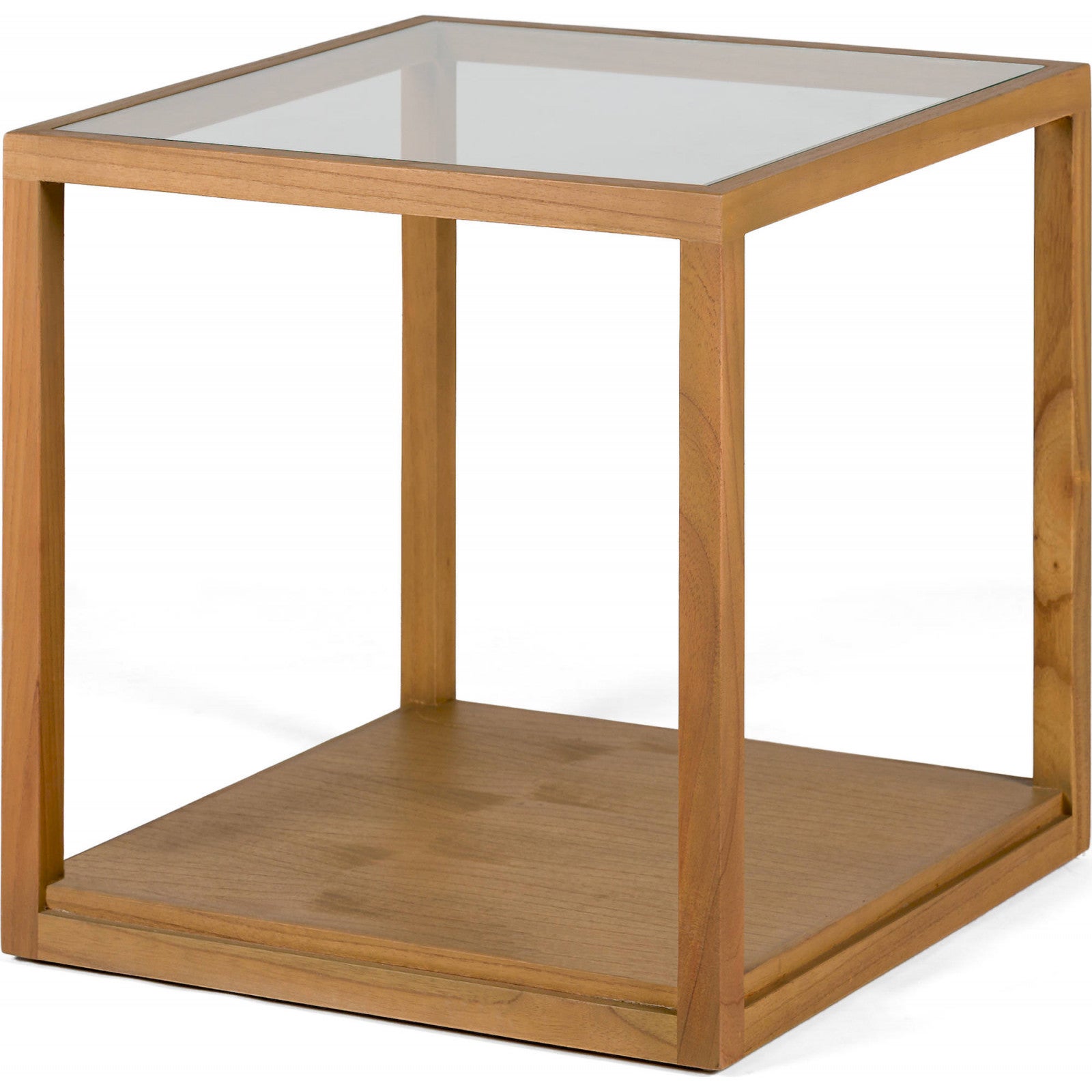 DESIGN DELIGHTS Table Basse Rustique Carrée 50" | Bois Recyclé Massif, 50 X 50 X 50 Cm (H X L X P) | Table D'appoint