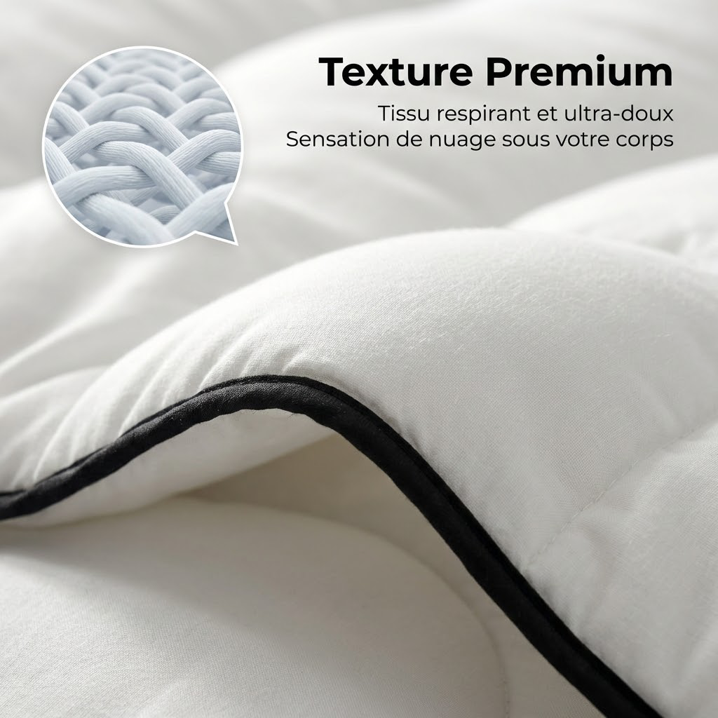 Surmatelas 140x190 cm - Épaisseur 4 cm - Surmatelas Moelleux en Microfibre - Matelas Topper convient aux Matelas 140x190 cm pour Adulte Enfant - 4