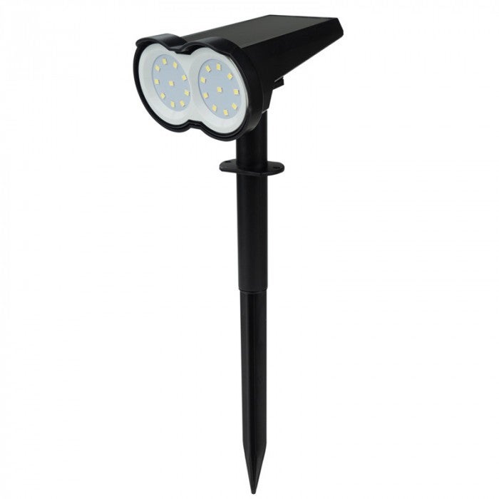 Lampa gruntowa wbijana solarna Wbijane Solarne czarna LED 4000K 75lm wym: 10,8 x 3,4 x 9,5 cm tworzywo sztuczne Ecolight