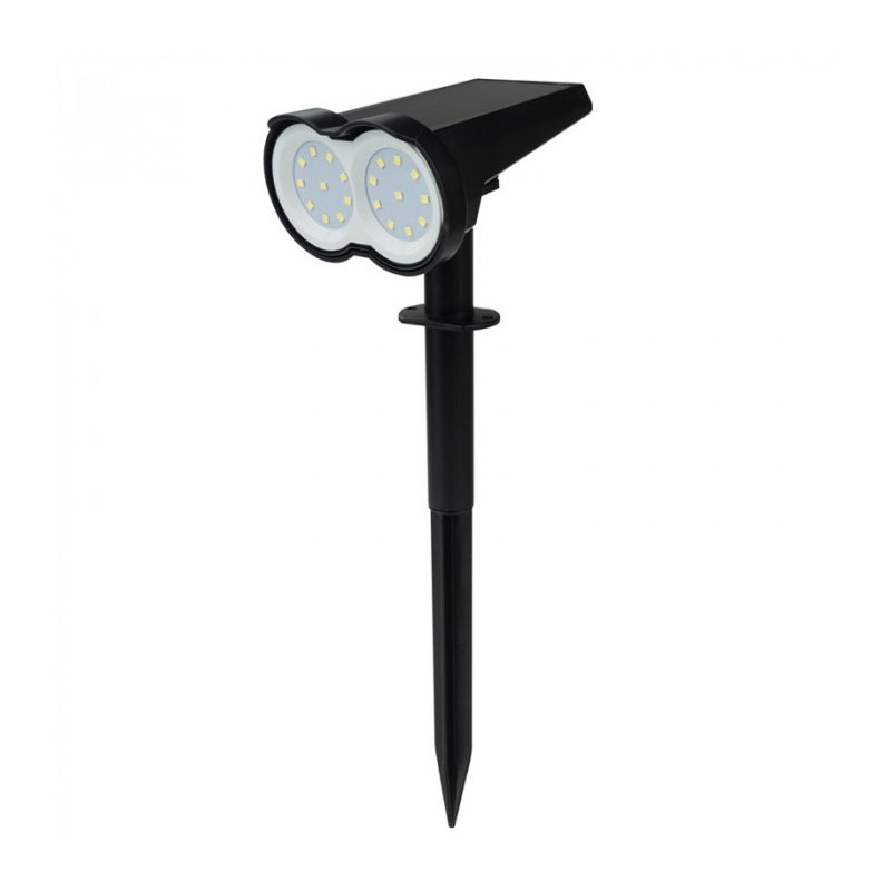 Lampa gruntowa wbijana solarna Wbijane Solarne czarna LED 4000K 75lm wym: 10,8 x 3,4 x 9,5 cm tworzywo sztuczne Ecolight