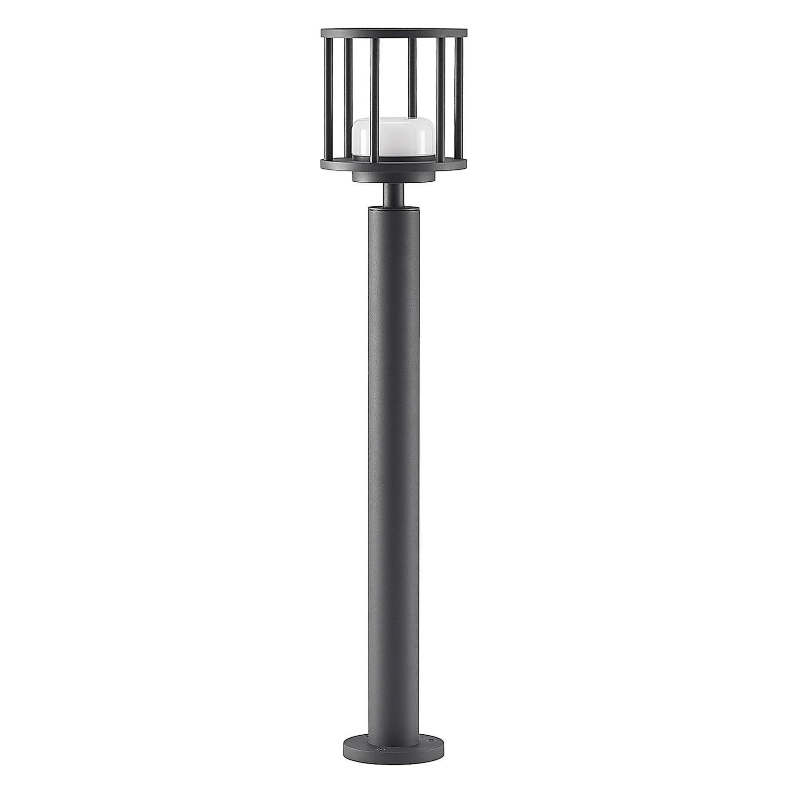 Lucande bolardo luminoso berenike, 85 cm, gris oscuro, metal, gx53, iluminación de senderos, baliza, iluminación de senderos, farola