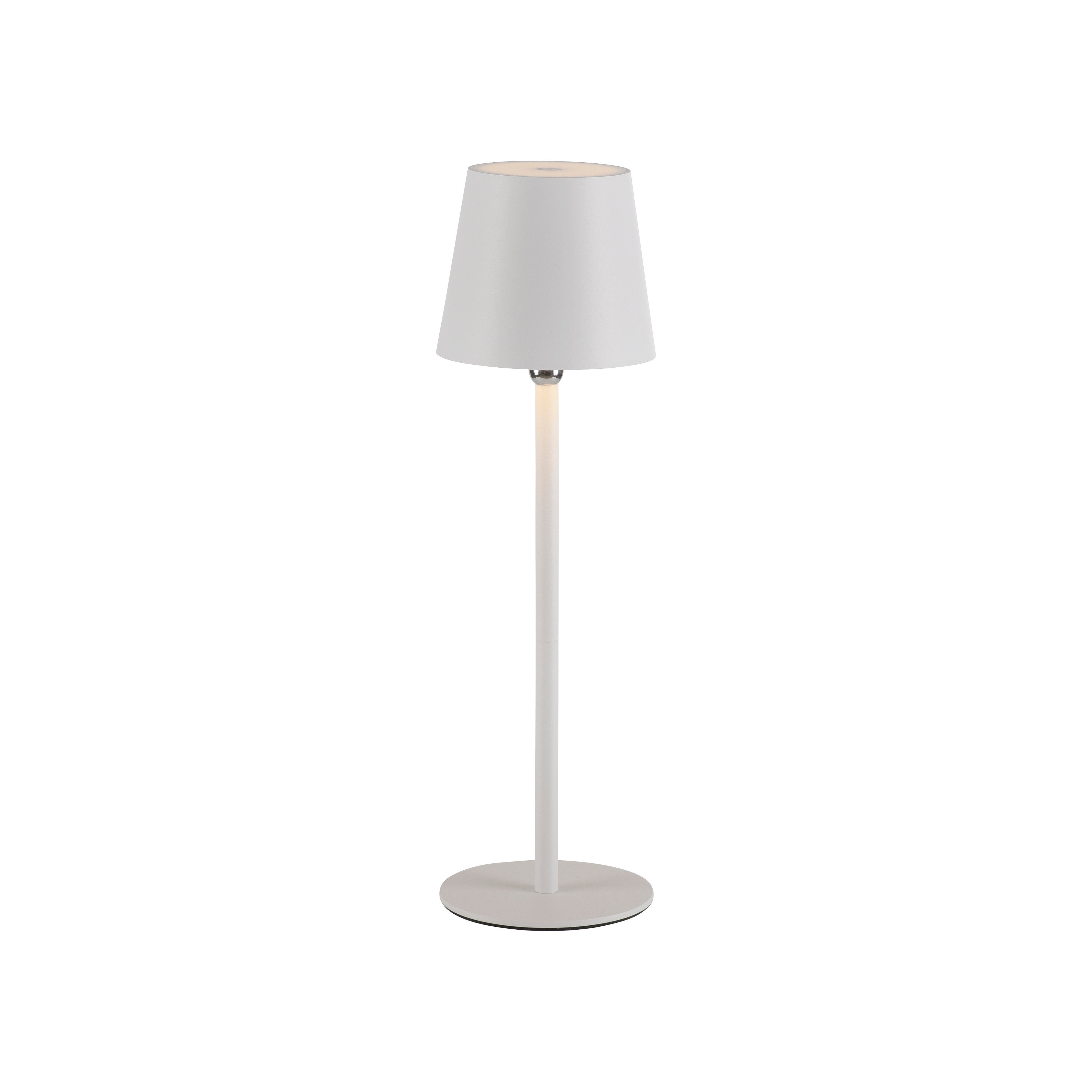 Lampa stołowa bezprzewodowa biała BOTERIA LED 2.5W Ciepła biel 3000K 220lm Just Light