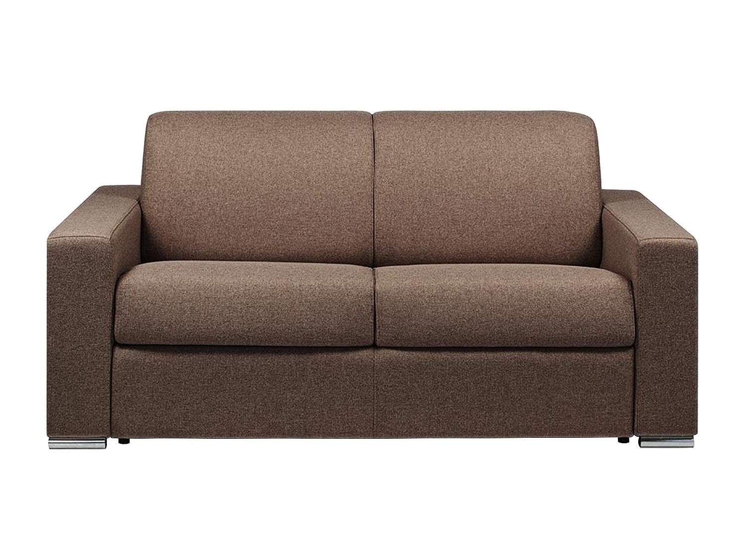 Kanapa 2-osobowa typu express - Kolor: brązowy - Miejsce do spania: 120 cm - Materac 14 cm - CALITO