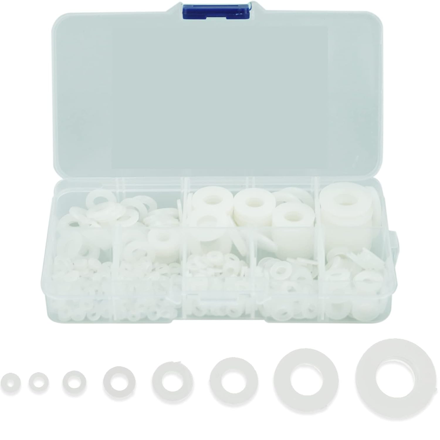 Set Di 10 Rondelle In Nylon Plastificato, H.25 X L.25 X P.3 Mm AFBAT - Foto 6