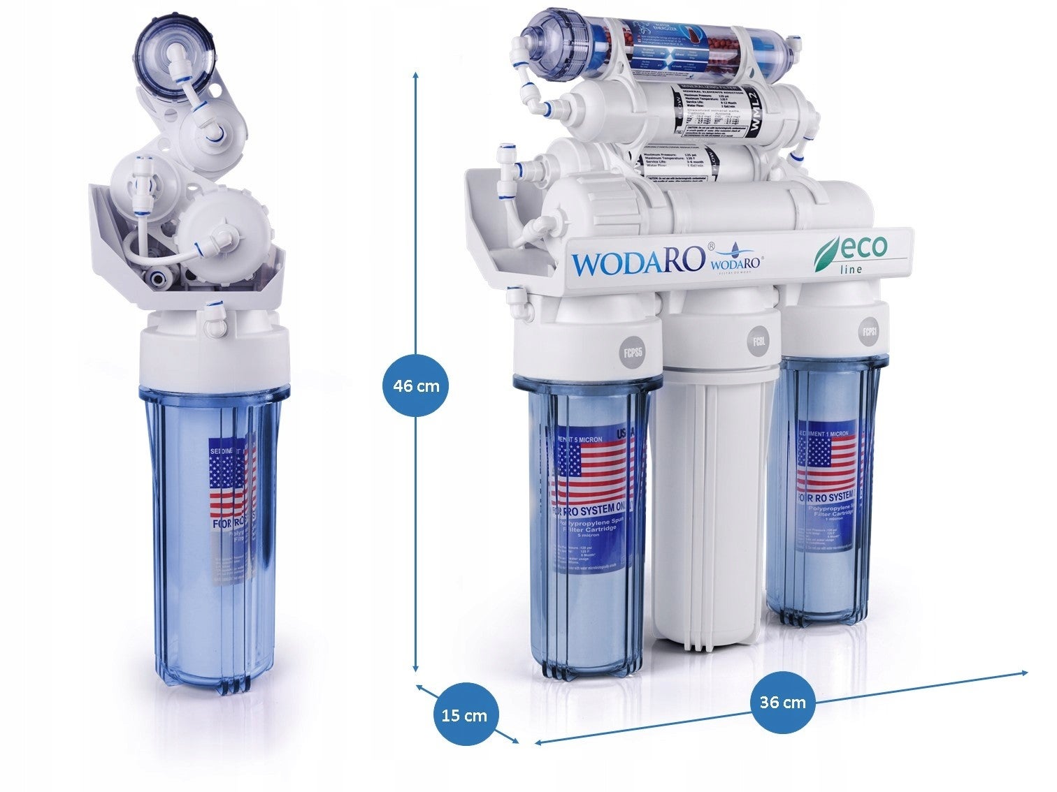 Osmoseur domestique 7 étapes de filtration RO7 wodaRO ECO à effet décontaminant - 3