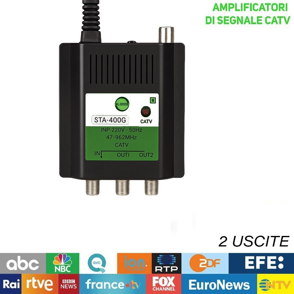 Amplificatore TV 30dB Basso Rumore 1 Ingresso UHF E 2 OUT - Foto 14