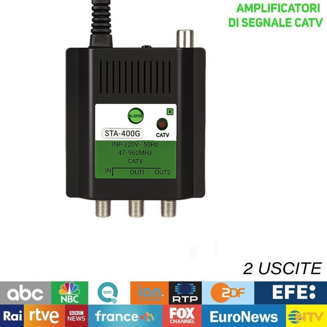 Amplificatore TV 30dB Basso Rumore 1 Ingresso UHF E 2 OUT - Foto 14