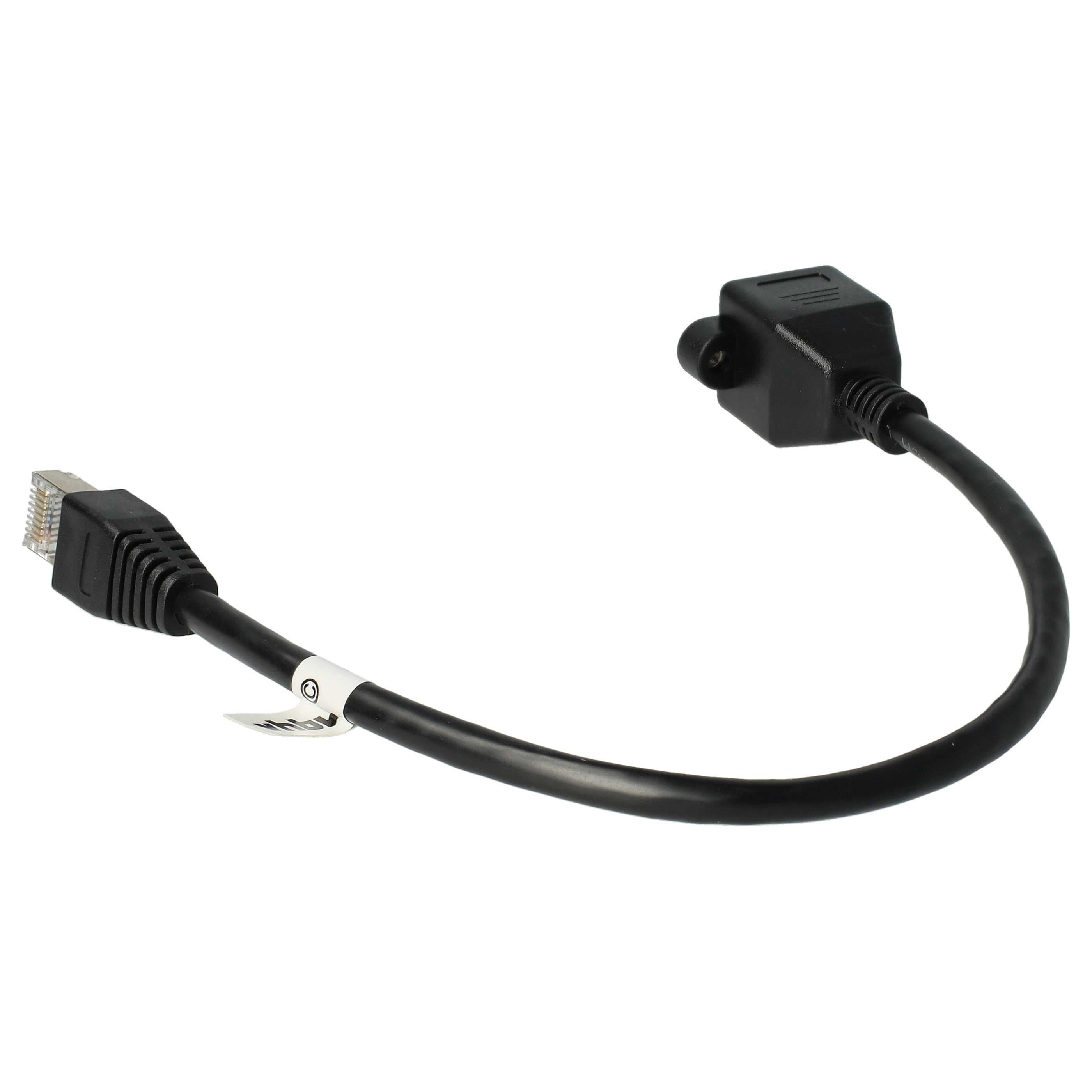 vhbw Câble de rallonge LAN Ethernet RJ45 mâle vers femelle - Rallonge Cat6 avec prise encastrée, 0,3 m noir - 2