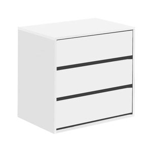 Cassettiera 5 Cassetti HOMCOM - Com&ograve; In Legno Bianco Per Camera Da Letto, 74x40x91cm