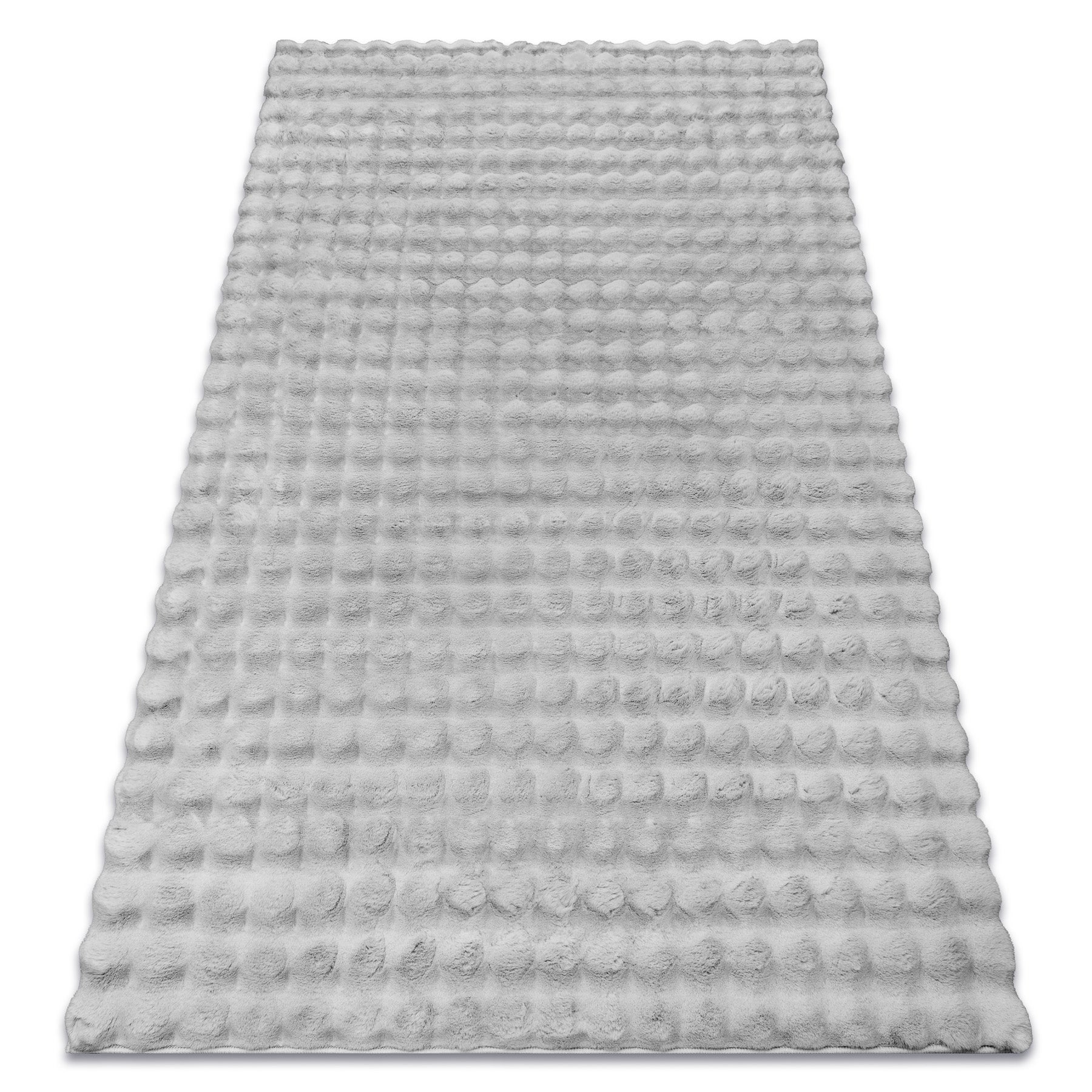 Dywan BUBBLE srebrny 21 IMITACJA FUTRA KRÓLIKA strukturalny 3D 160x220 cm