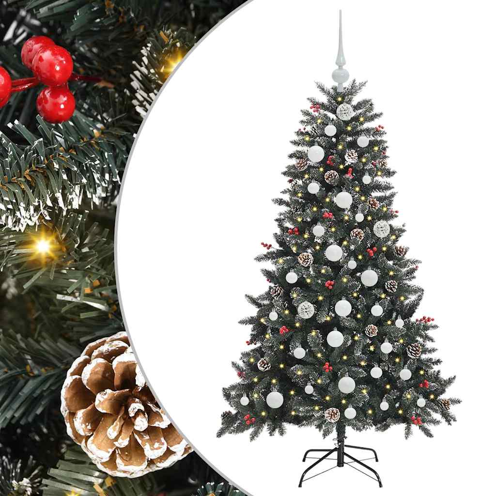 Sztuczna choinka z 150 diodami LED Zielony 83.5 x 83.5 x 150 cm