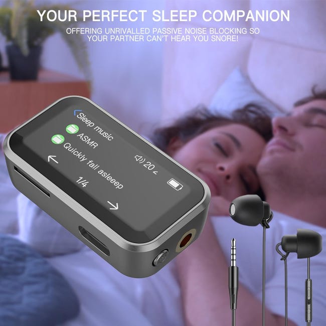 Lecteur MP3 Bluetooth 5.0 Portable – Écran 1.77", Son HiFi Sans Perte, Radio FM, Enregistreur Vocal, 16Go Carte Mémoire Incluse – Idéal Sport & Études