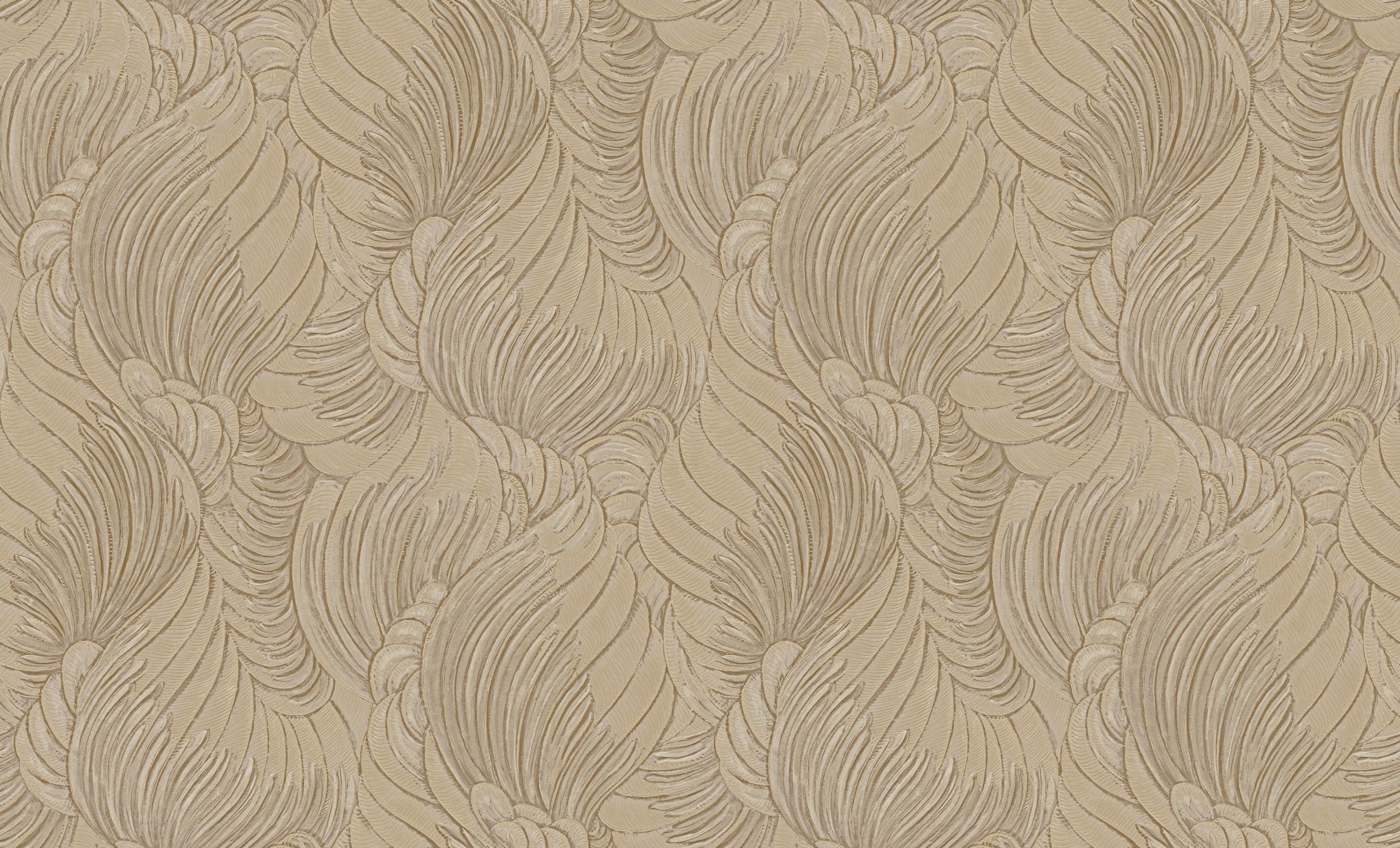 Tapeta motyw art déco ciepły beż - 106 cm x 10 m - ZAMBAITI
