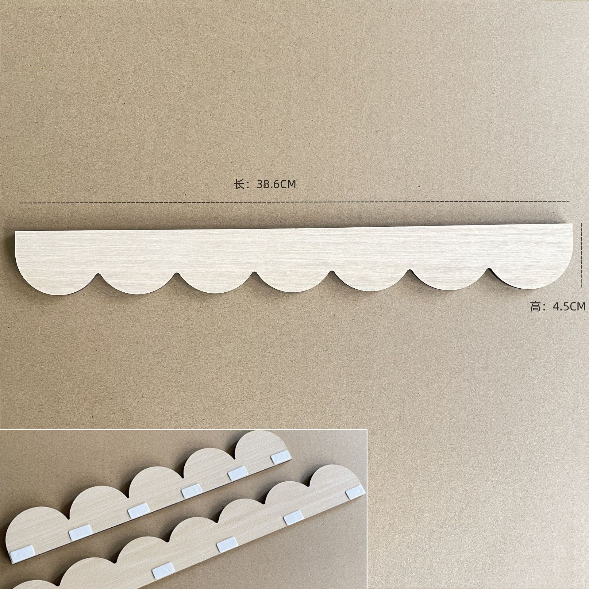 Lot De 24 Moulures Décoratives Festonnées En Bois Brut - 40x10.2cm, Pour Bordure Meuble, Mur, Fenêtre, Décoration DIY - 7
