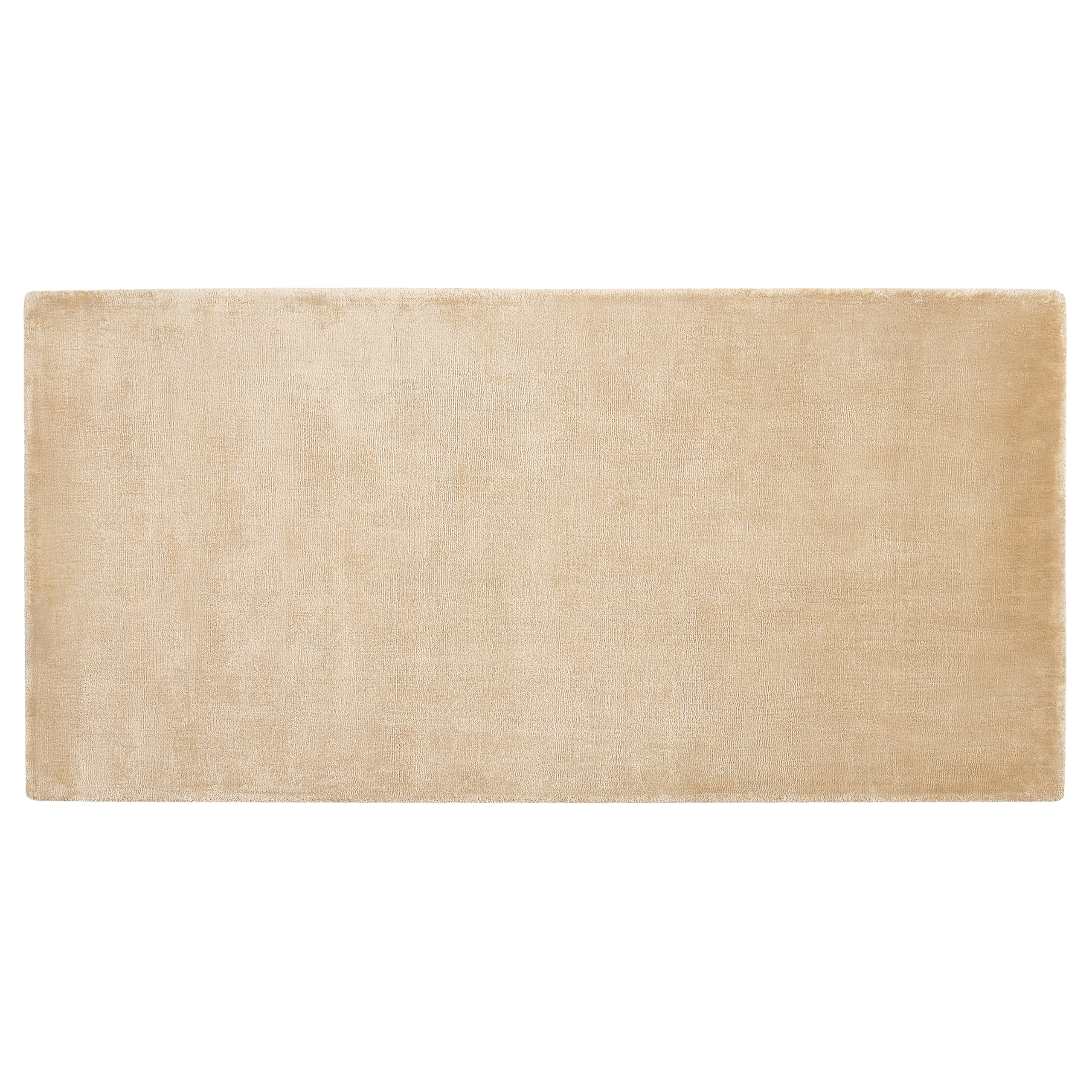 Beliani alfombra de viscosa beige arena 80 x 150 cm gesi ii