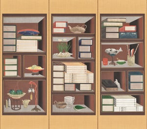 Carta Da Parati Fotografica Libreria Antica - Tessuto Non Tessuto, 150x105 Cm, 3 Strisce, Senza Colla