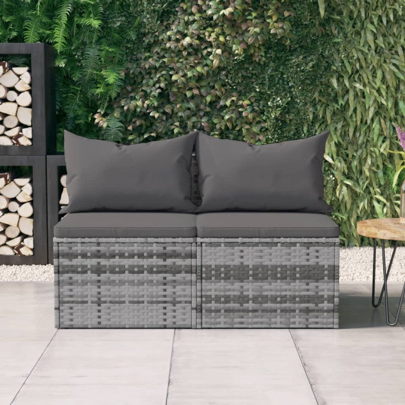Divani Centrali da Giardino 2 pz in Legno di Pino Impregnato