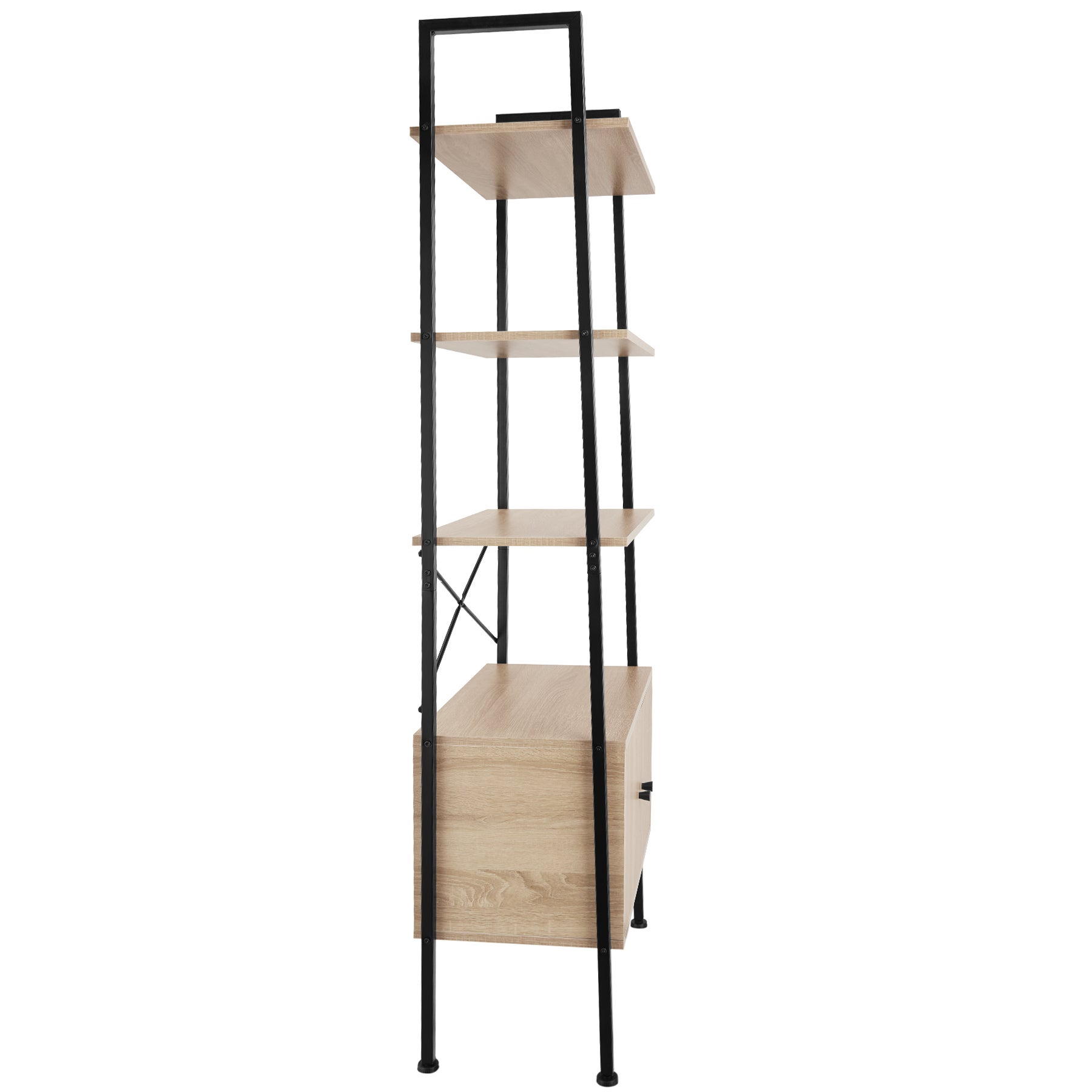 Tectake Etagère échelle Brentwood 57,5x34x173cm - Bois clair industriel, Chêne Sonoma - 3