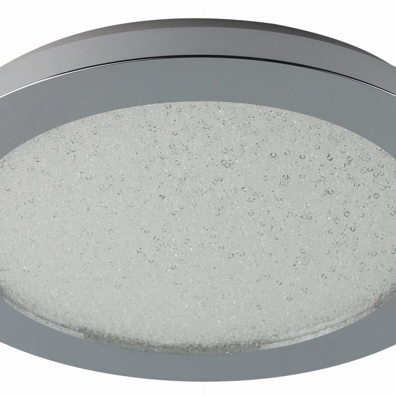 Plafon Pixel okrągły chromowany przezroczysty LED 12W 3000K 800lm wym: 2 x 22 cm IP44 akryl Candellux