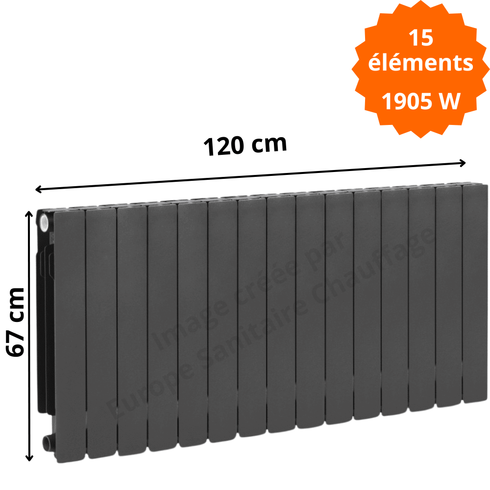 Radiateur aluminium H.67 x 120 cm ADR 600 1905 W Leroy Merlin — free download