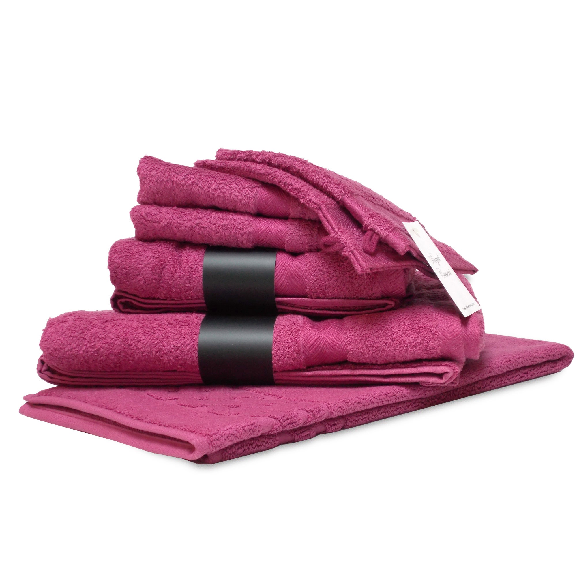 Serviette De Toilette 50x100 Cm Coton Peigné ALBA Rose Bonbon | Leroy