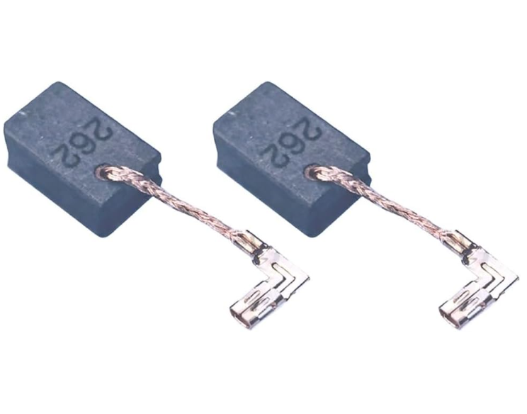 Zestaw 2 zamiennych szczotek węglowych 1910M3-7 do modeli CB-264 lub CB-262, 7 x 11 x 17 mm, część naprawcza silnika wykonana z węgla i metalu