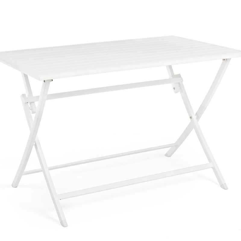 Stół aluminiowy składany biały "ELIN" 110x70