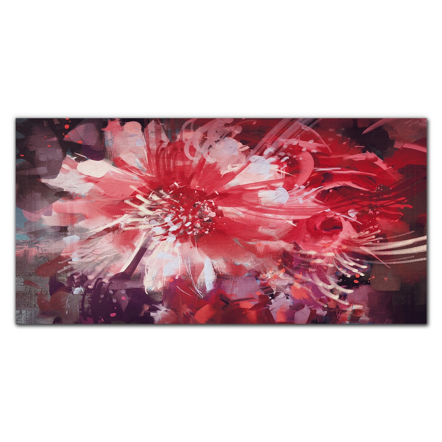 Pixxprint Tulipani con la rugiada del mattino Stampa su tela 100x70 cm artistica murale