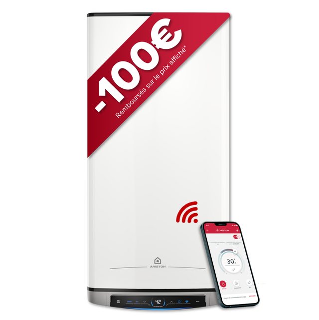 Chauffe-eau électrique Plat Multiposition ARISTON Velis Evo Dune Dry Wifi 80L