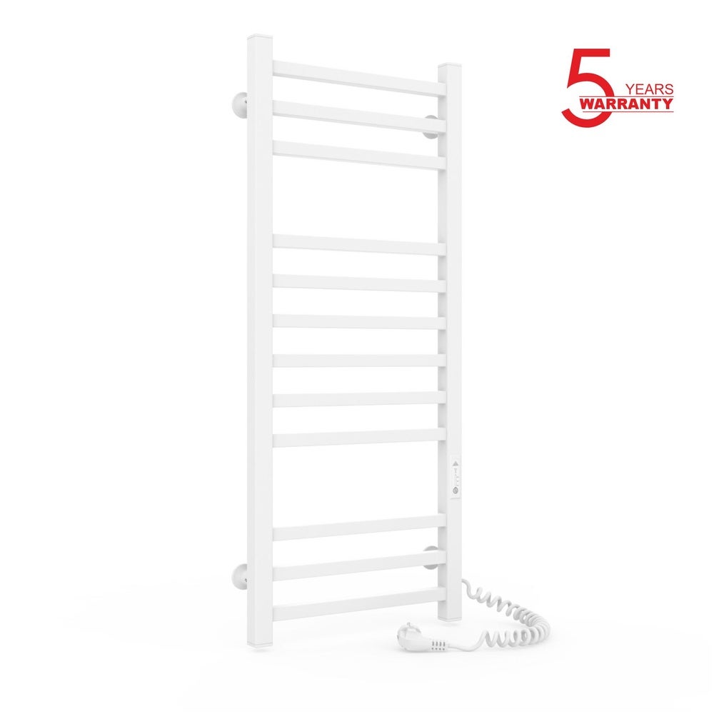 Grzejnik łazienkowy elektryczny IMIDZ 350x900 z minutnikiem ECO, 190W, Biały