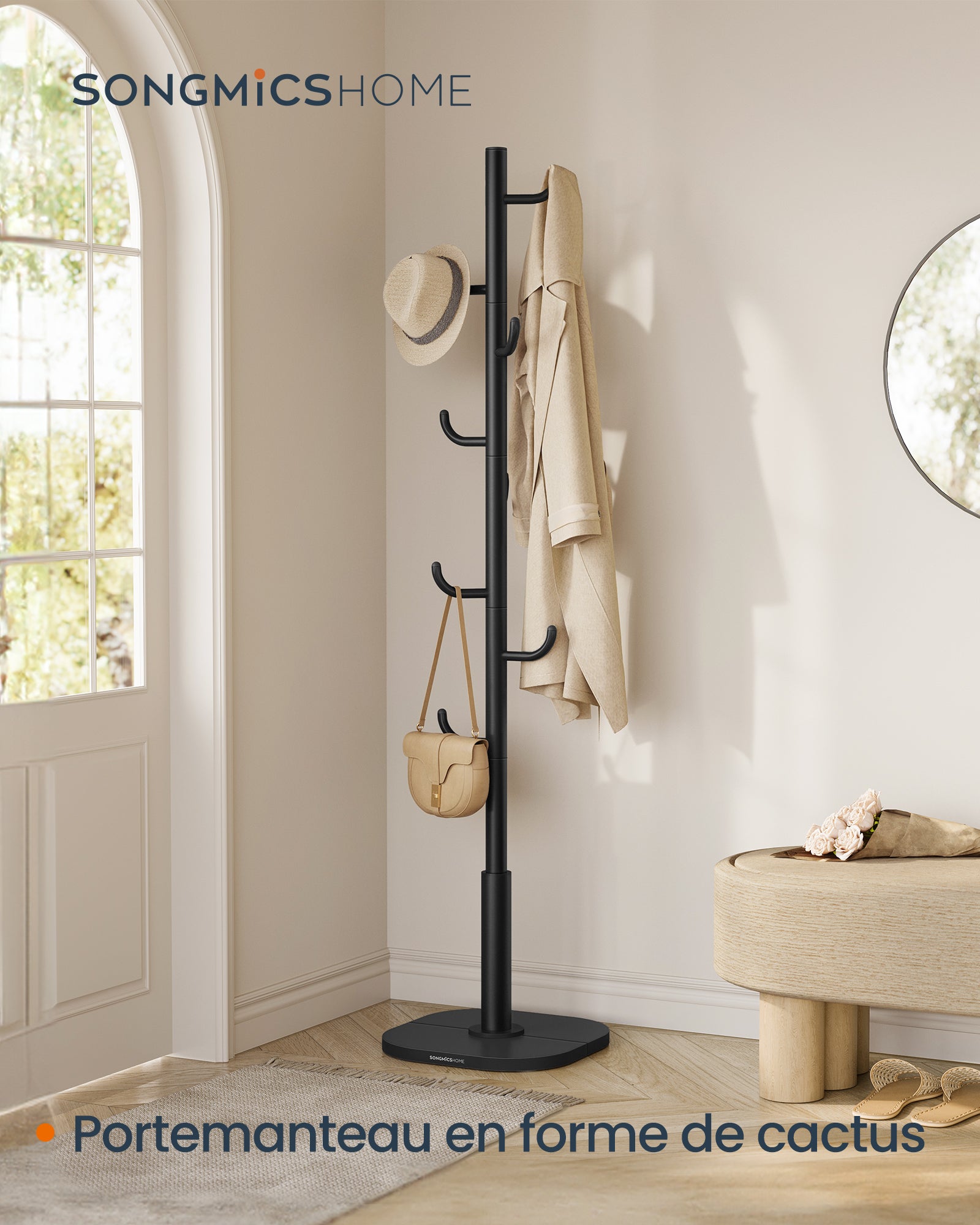 Lot De 8 Crochets En S Noirs Avec Boucle En Cuir Pour Suspendre Les Vêtements