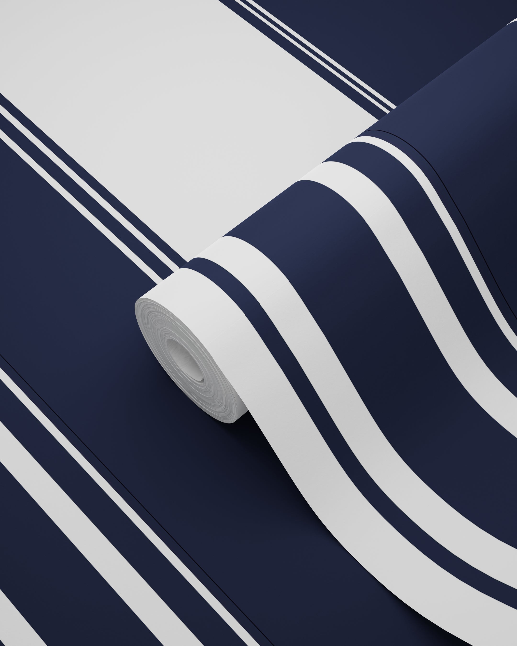 Papier peint à rayures bleu marine - 53 cm x 10.05 m - ESTAhome - 6