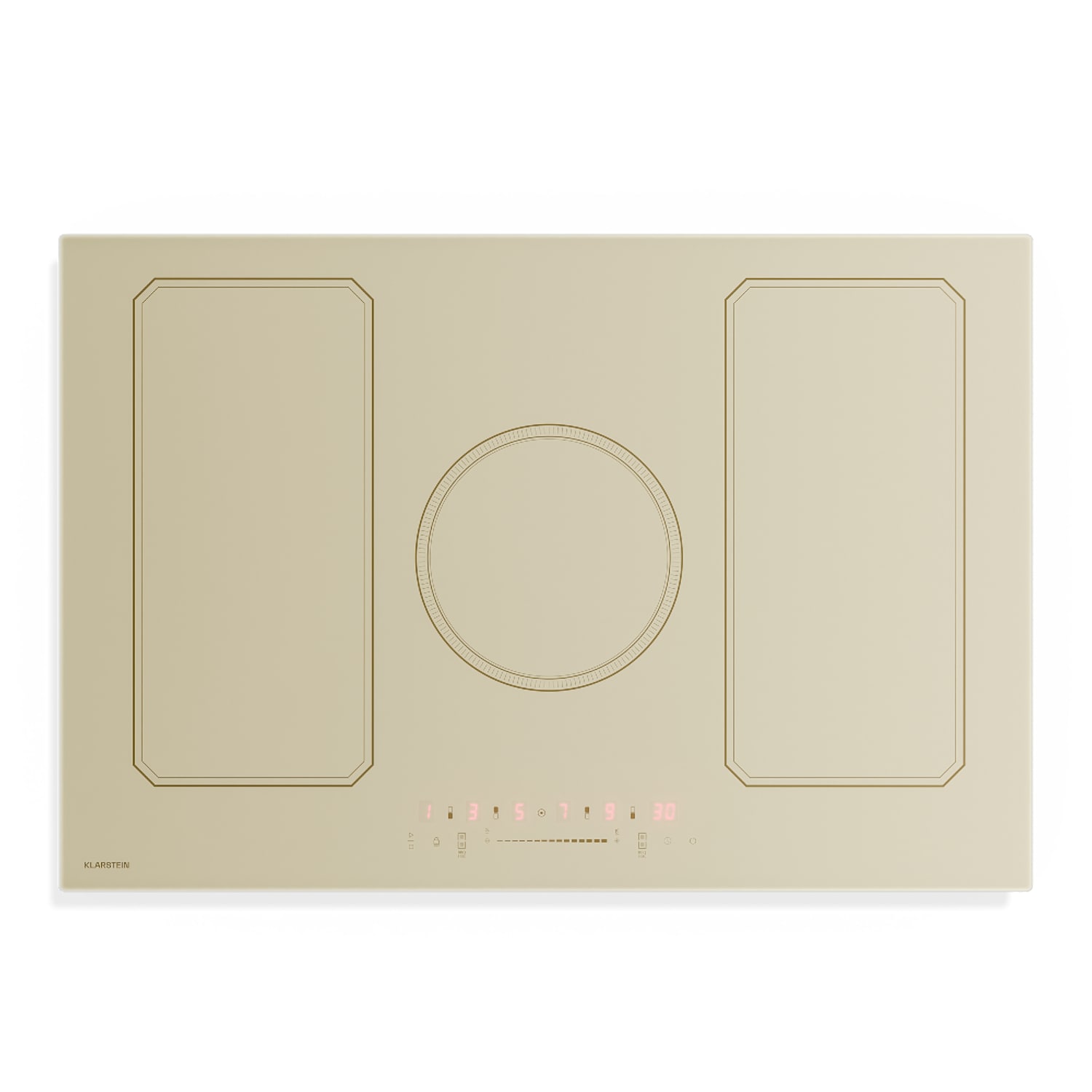 Klarstein Victoria Placa De Inducción, 5 Zonas De Cocción, Estética Retro, 11500 W, 77 Cm Crema , Leroy Merlin