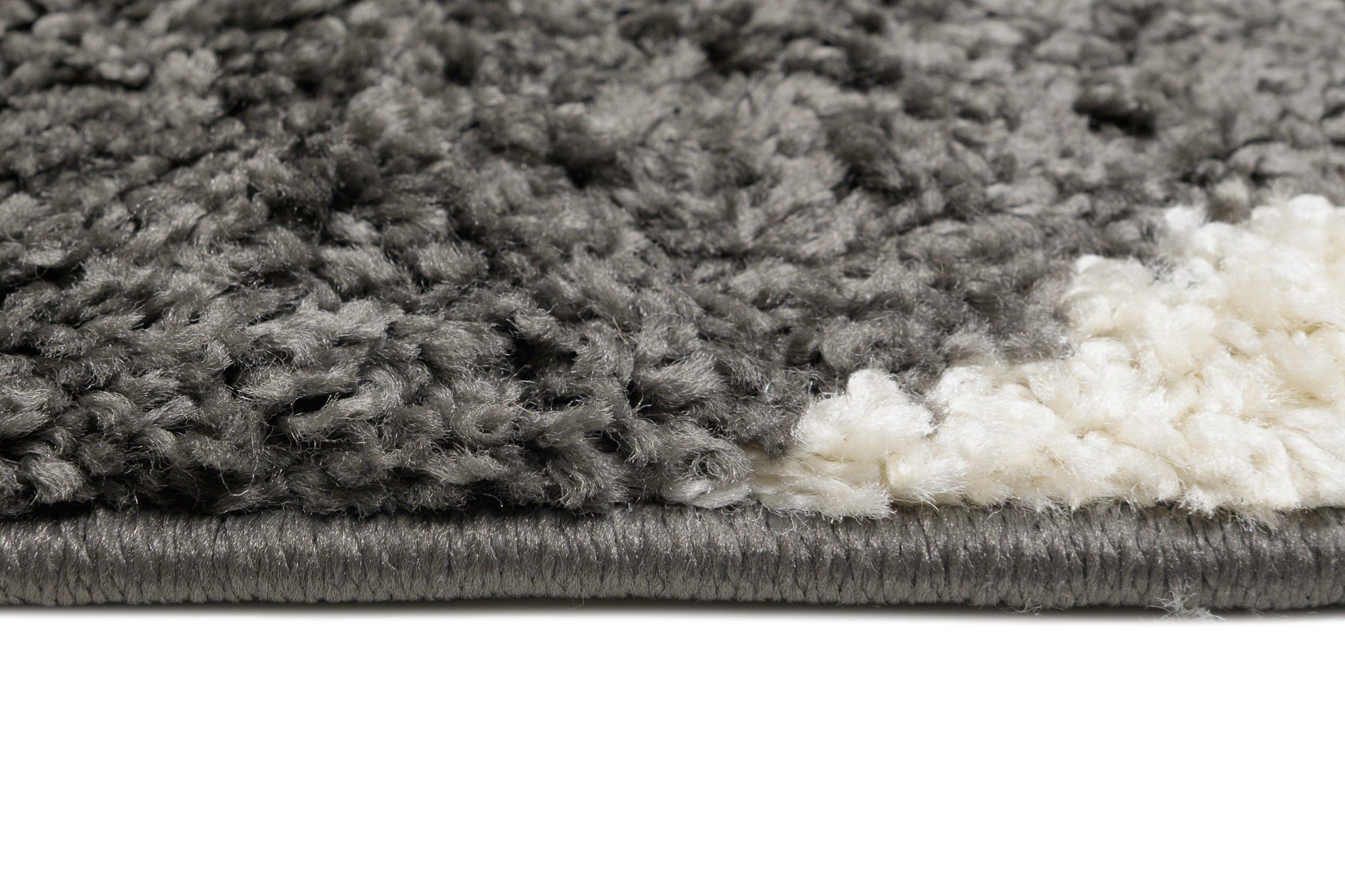 TAPISO Delhi Tapis de Salon Chambre Gris Noir Blanc Vagues Moelleux Shaggy Super Doux Poils Longs Epais 60 x 100 cm - 5