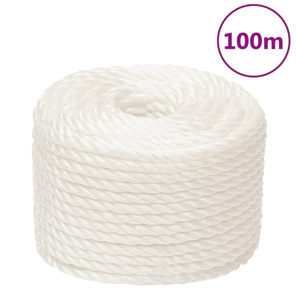 Corda | Cordão de trabalho 10 mm 100 m polipropileno branco CFW20986 - 2