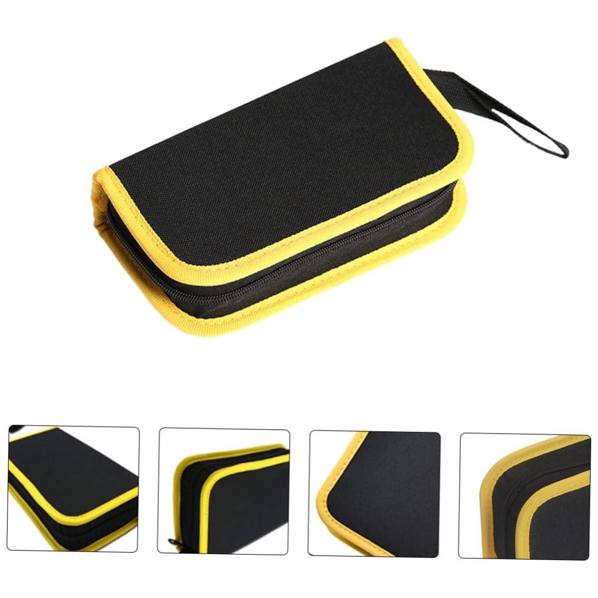 Sac De Rangement Pliable Pour Outils – 5 Poches Zippées, Noir, En Polyester