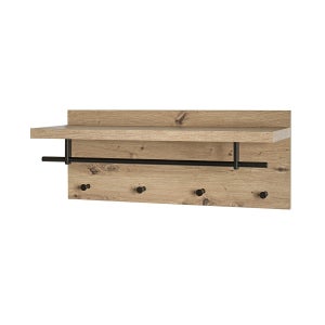 HAKU Möbel Appendiabiti da parete bianco, MDF, metallo - Dim. L 40 cm x A 100 cm x P 9 cm, Stile Collettivo Urbano | Leroy Merlin