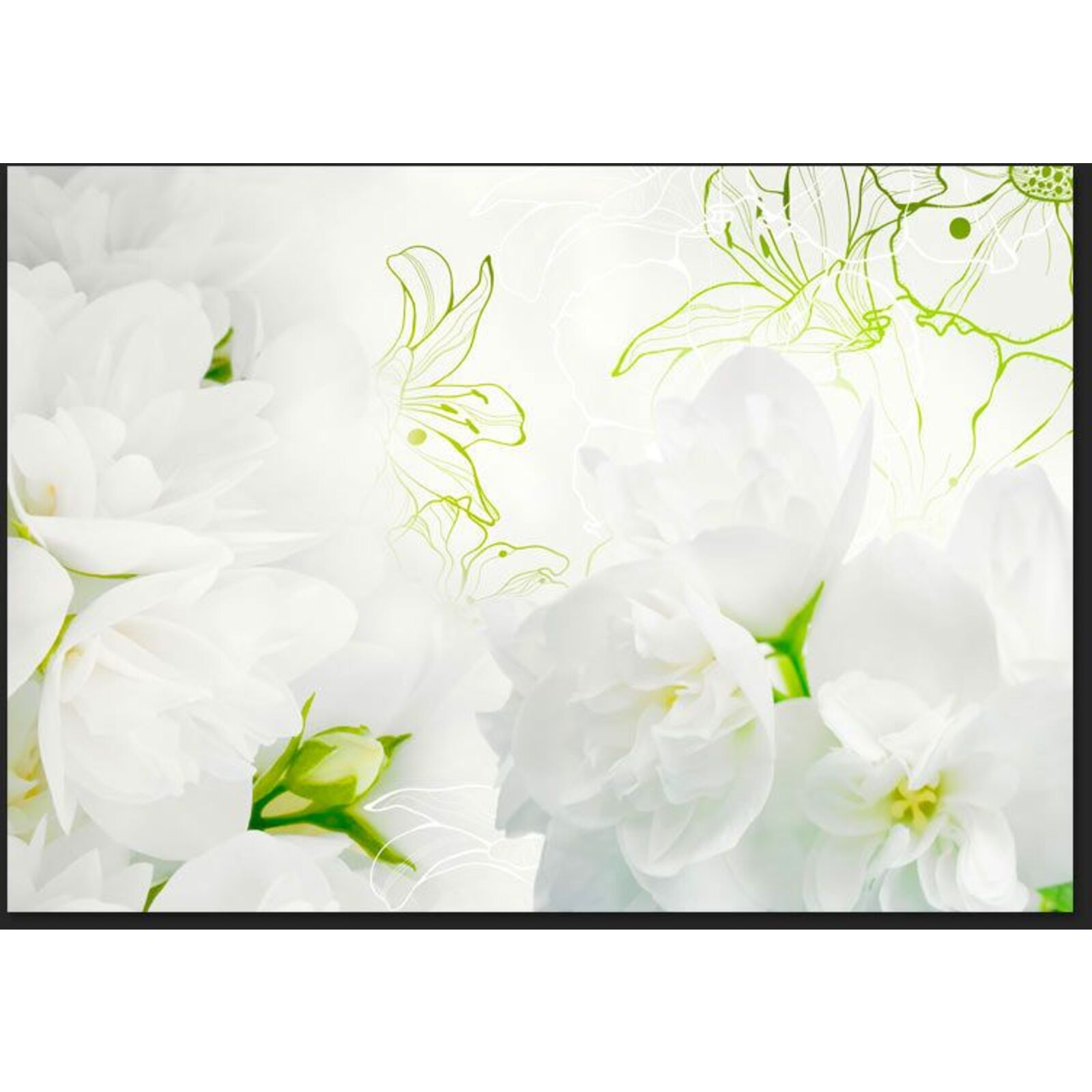 Papier peint jasmin - 150 x 105 cm - 2