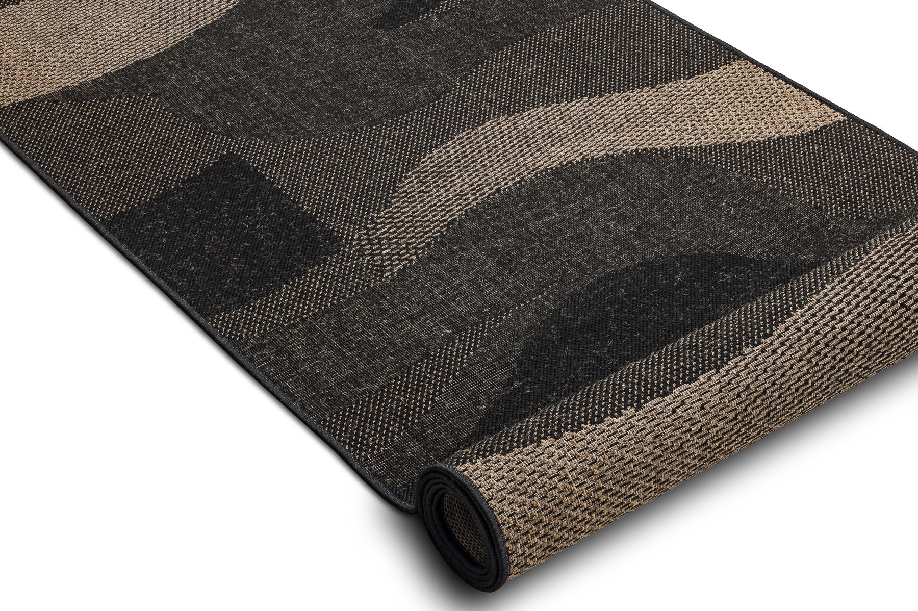 PASSATOIA SIZAL FLOORLUX disegno 20212 nero / coffe 100 cm 100x530 cm - 2