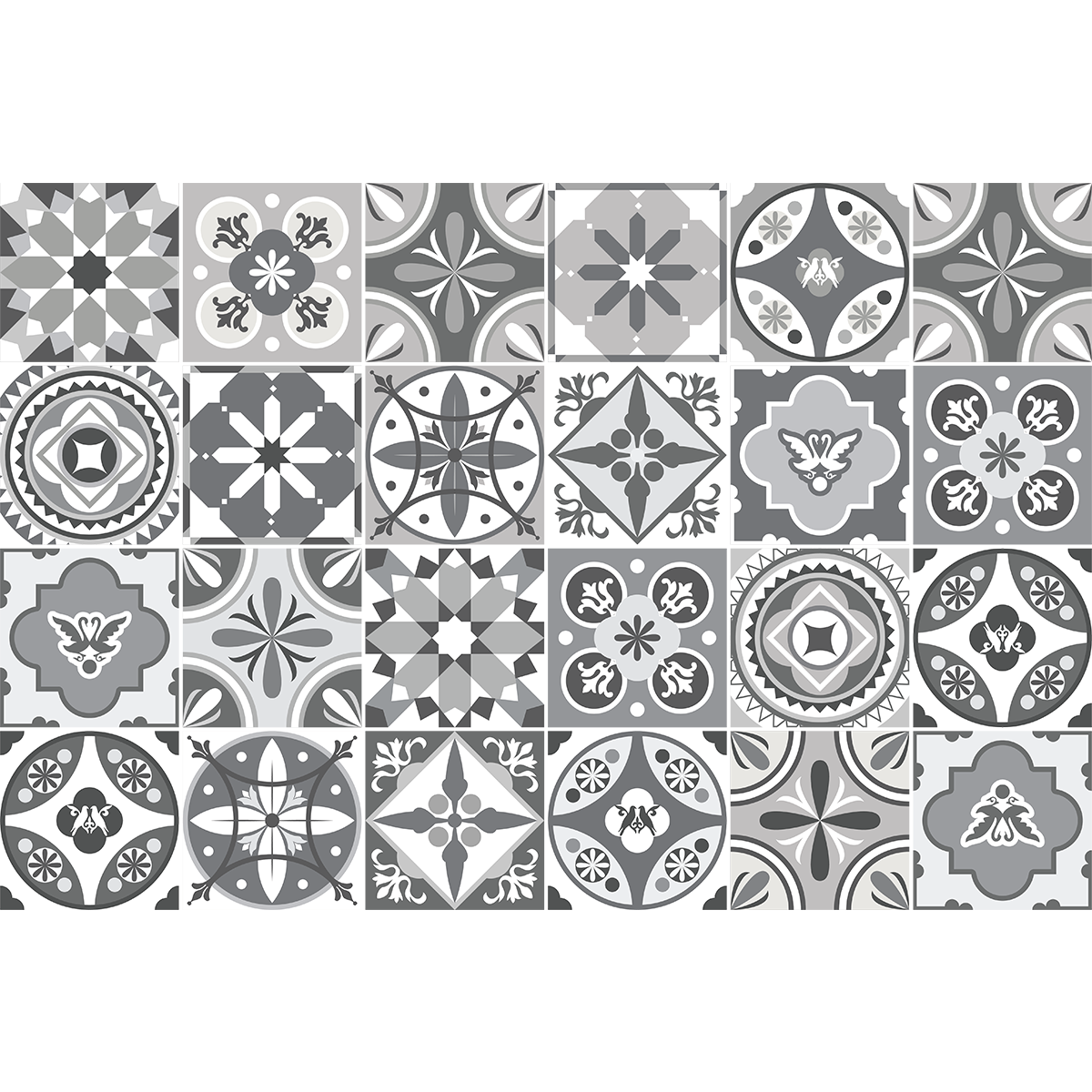 24 adesivi piastrelle di cemento azulejos arcangel - Sticker adesivo - adesivi murali - 24stickers15x15cm - 2