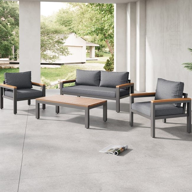 Tavolino Leroy Merlin Divano Con Pedana Salotto Da Giardino In