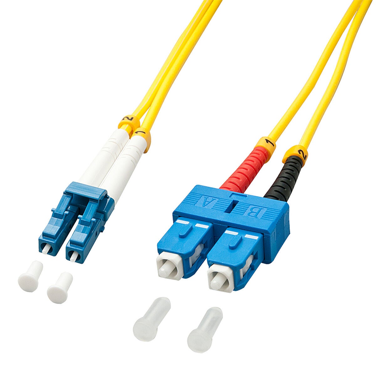 Cavo Adattatore In Fibra Ottica 0,3m - LC Maschio A SC Femmina, UPC, OFNR, Bassa Perdita - 4