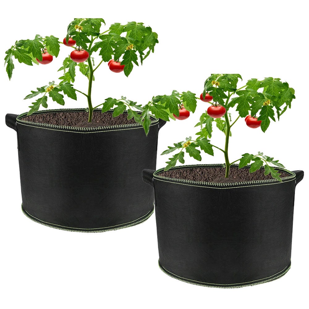 Set Di 4 Da Giardino Da 10 Galloni Con Manici - Vasi In Tessuto Non Tessuto Spesso 300g Per La Coltivazione Di Patate Pomodori E Verdure Nero Grigio Rosso E Marrone G 601099570500717