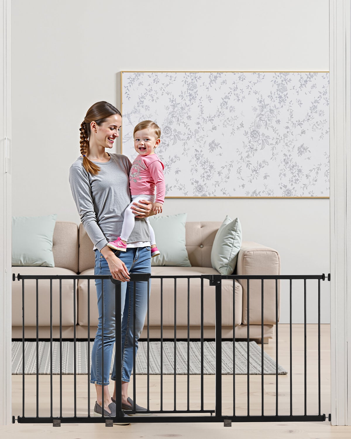 roba 1510W Barriera di Sicurezza per Porta, Scale, Fisso, Larghezza 62