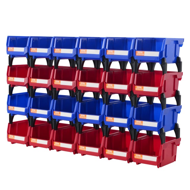 Ergobox Lot De 5 Boîtes De Rangement Empilables Taille 3 - 170x240x126 Mm Noir