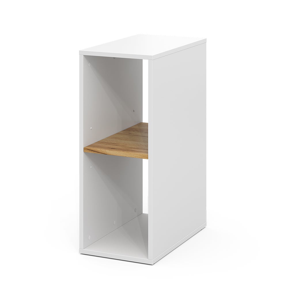 Vicco Szafka na komputer Tomy, Biały/złoty dąb, 28.5 x 50 cm z 2 otwartymi przedziałami