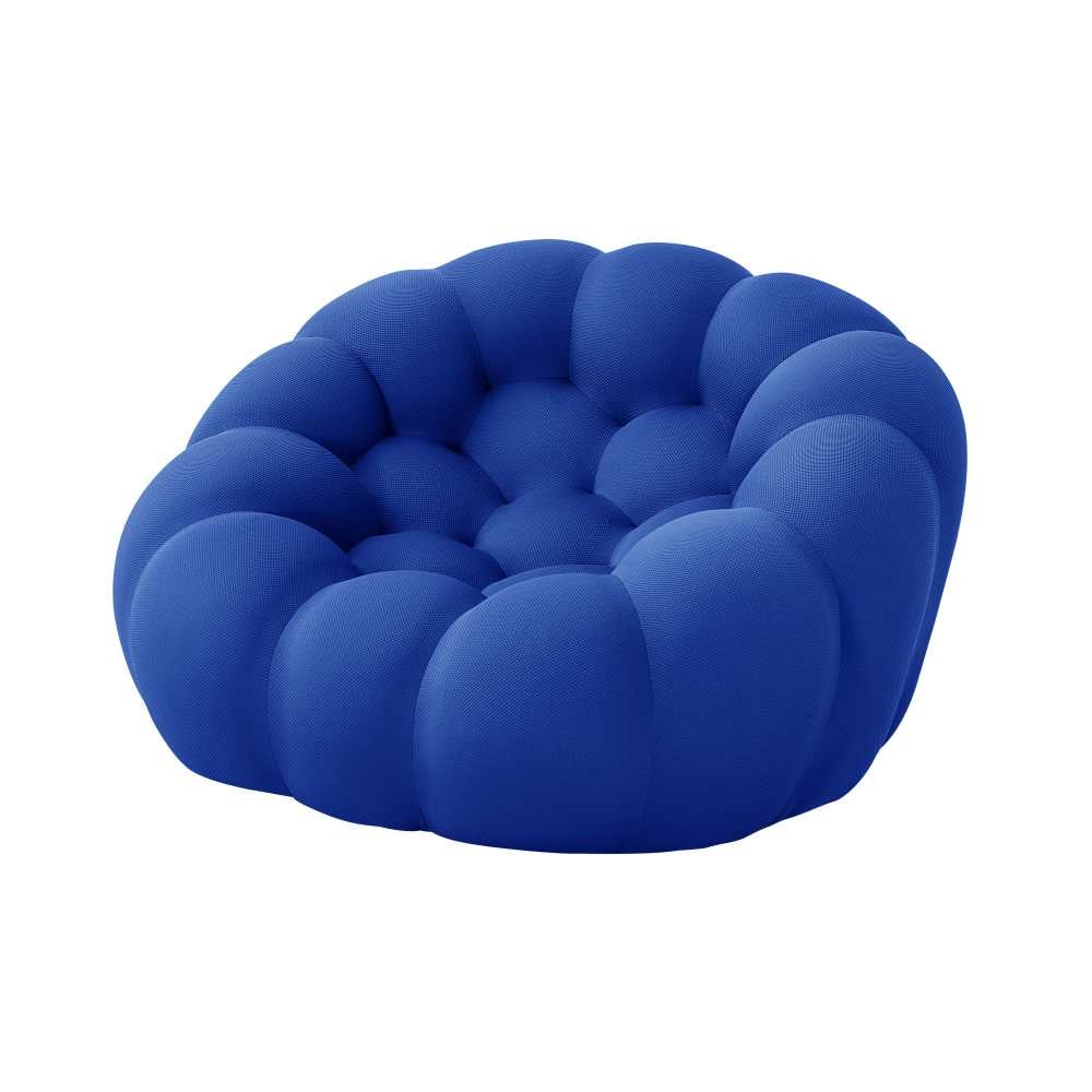 Divano Lazy oversize, design in tessuto mesh 3D, divano da terra moderno senza montaggio per soggiorno e ufficio - 7