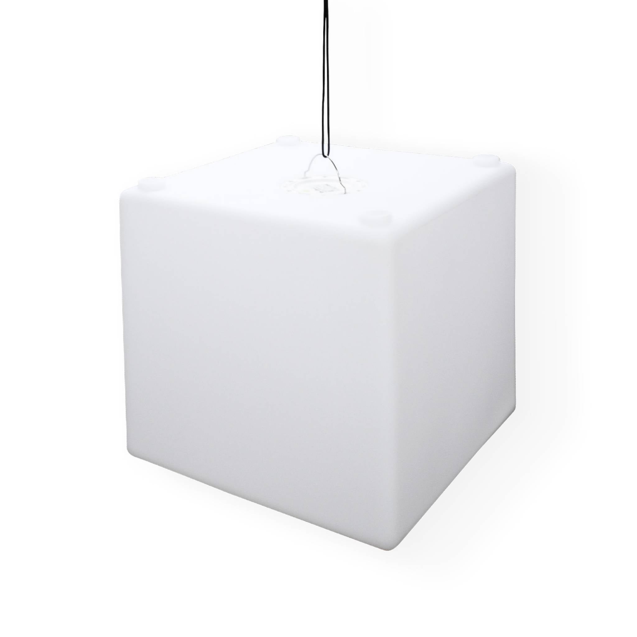 Cube LED 40cm – Cube décoratif lumineux. 40x40cm. blanc chaud. commande à distance - 6