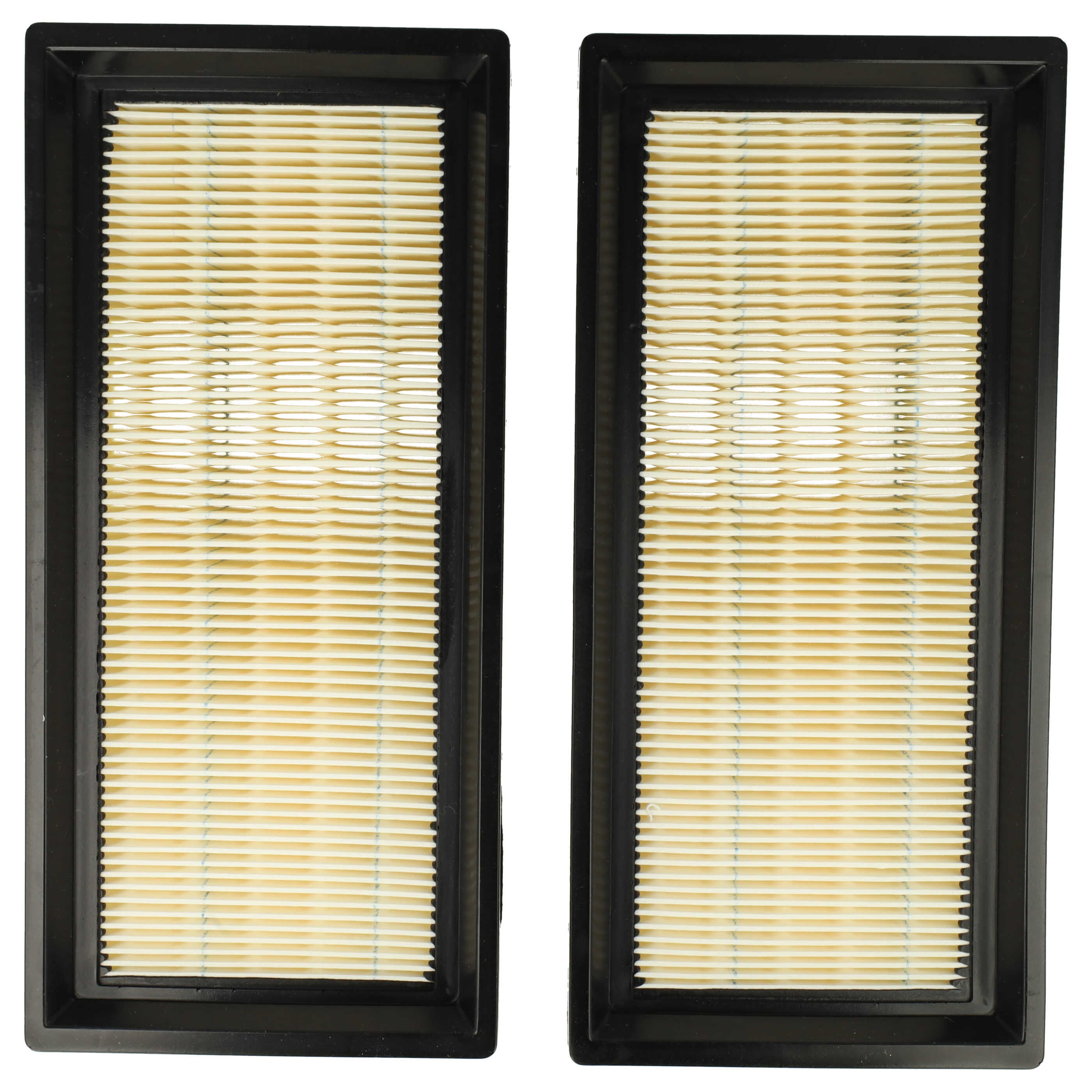 vhbw Set de 2x filtres d'aspirateur compatible avec Nilfisk Attix 30, 30-21 XC 230V 50HZ DK aspirateur - Filtre principal, filtre plissé plat - 6